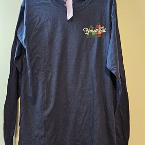 Navy Long Sleeve Kids Shirt